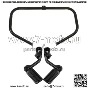 Черные подножки для защиты двигателя, подходят для Harley Road King 1997-2008 (для: Harley-Davidson)