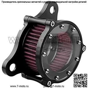 Комплект системы впускного фильтра воздухоочистителя для Harley Davidson Sportster XL883 XL883N XL883R XL883P XL1200 XL1200L XL1200X Iron 883 Forty Eight XL1200X 2004-2016 Алюминиевая заготовка, обработанная на станке с ЧПУ, моющаяся
