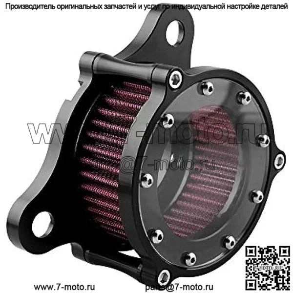 Комплект системы впускного фильтра воздухоочистителя для Harley Davidson Sportster XL883 XL883N XL883R XL883P XL1200 XL1200L XL1200X Iron 883 Forty Eight XL1200X 2004-2016 Алюминиевая заготовка, обработанная на станке с ЧПУ, моющаяся
