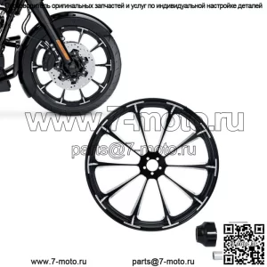 Обод переднего колеса 18x3,5 дюйма и однодисковая ступица подходят для Harley Road King Glide 08-23 (для: Harley-Davidson)