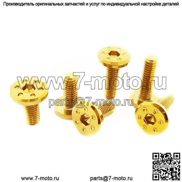 Винт с плоской головкой M6 из нержавеющей стали 304/модифицированный универсальный позолоченный винт для электромобиля мотоцикла - Image 3