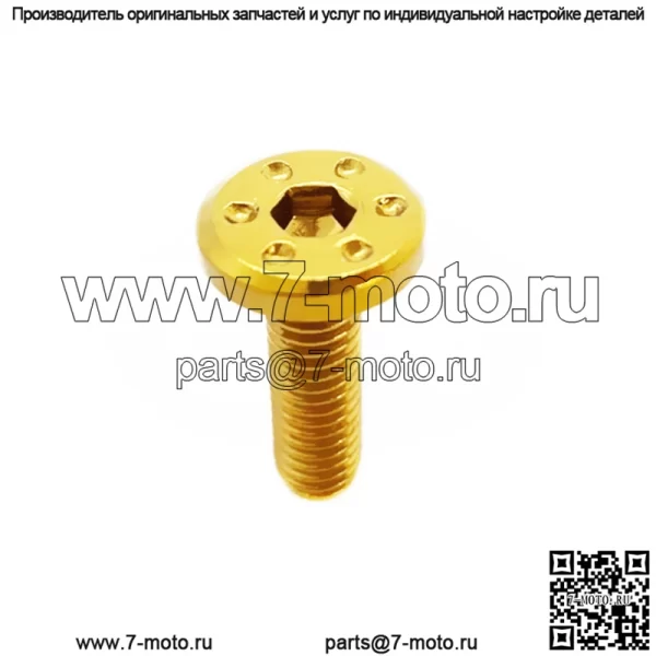 Винт с плоской головкой M6 из нержавеющей стали 304/модифицированный универсальный позолоченный винт для электромобиля мотоцикла - Image 4