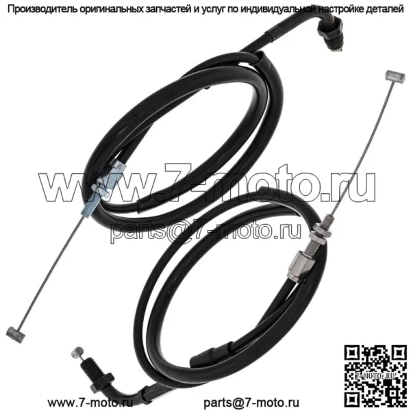 Комплект тросов дроссельной заслонки Push Pull Honda CB650SC 17910-MB0-950 17920-MB0-405 (Для: Honda) - Image 2