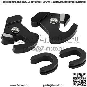 Зажим для стыковки защелки спинки багажника Sissy Bar и втулка монтажного кронштейна боковой пластины Черный зажим и втулка защелки для Harley Davidson 1986-2022 гг.