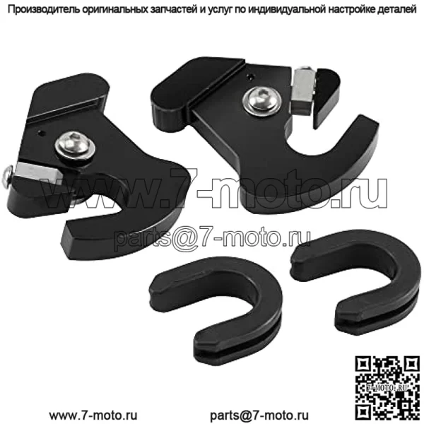 Зажим для стыковки защелки спинки багажника Sissy Bar и втулка монтажного кронштейна боковой пластины Черный зажим и втулка защелки для Harley Davidson 1986-2022 гг.
