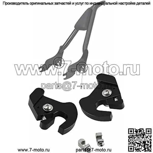 Зажим для стыковки защелки спинки багажника Sissy Bar и втулка монтажного кронштейна боковой пластины Черный зажим и втулка защелки для Harley Davidson 1986-2022 гг. - Image 3