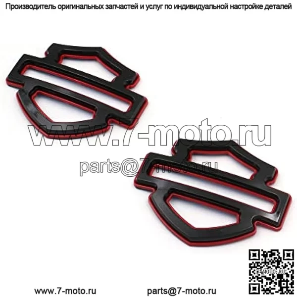 шт. двухслойные эмблемы подходят для эмблем Harley CVO Custom Tank Emblems (черный глянцевый)