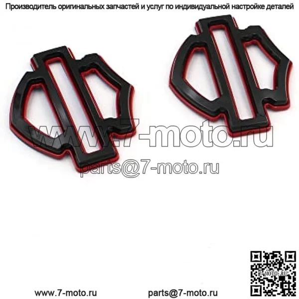 шт. двухслойные эмблемы подходят для эмблем Harley CVO Custom Tank Emblems (черный глянцевый) - Image 3