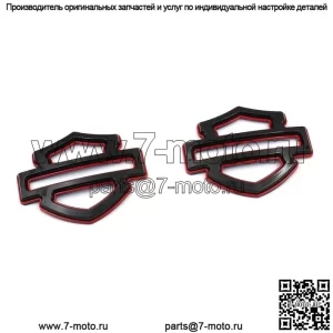 2 шт. пользовательские эмблемы, двухслойный значок, замена 3D-логотипа мотоцикла для эмблемы бака Harley CVO (черная/красная линия)