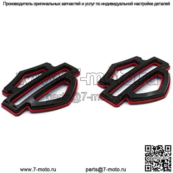 2 шт. пользовательские эмблемы, двухслойный значок, замена 3D-логотипа мотоцикла для эмблемы бака Harley CVO (черная/красная линия) - Image 2
