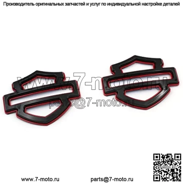 2 шт. пользовательские эмблемы, двухслойный значок, замена 3D-логотипа мотоцикла для эмблемы бака Harley CVO (черная/красная линия) - Image 3