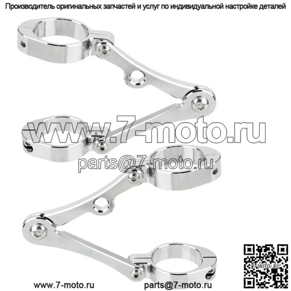 Мотоциклетный модифицированный кронштейн для фар, полностью черный, 39-41 мм, мотоциклетная фара, установка приспособления с ЧПУ, регулируемая - Image 4