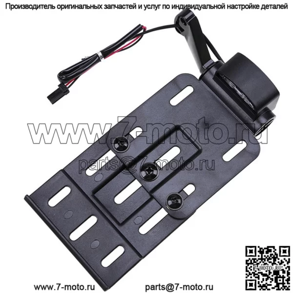 Подходит для Harley XL883 1200 48, модифицированный кронштейн номерного знака, задняя рамка номерного знака, ретро-боковая фиксированная рамка, светильник - Image 5