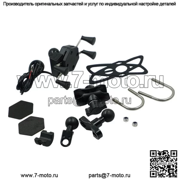 Кронштейн для мобильного телефона на мотоцикле, зарядка через USB, 12 В, кронштейн для навигации, кронштейн для электромобиля, велосипеда, X-типа, кронштейн для мобильного телефона - Image 2