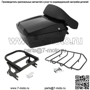 Крепление спинки багажника черного цвета, подходящее для Harley Tour Pak Street Glide 97-08