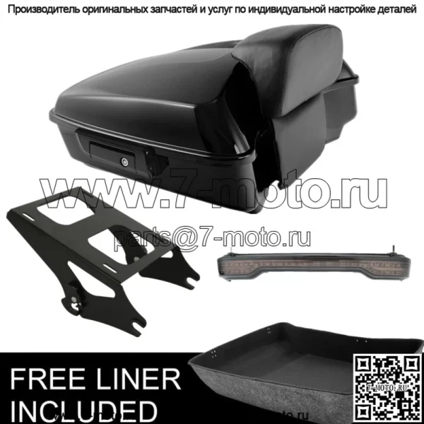 Задний фонарь с черным вырезом на багажнике, подходит для Harley Tour Pak Touring 14-23 (для: Harley-Davidson)