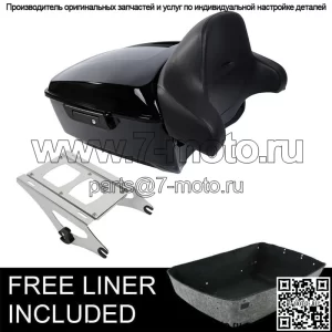 Спинка багажника и крепление Black King Pack подходят для Harley Tour Pak Road King 14-23 (для: Harley-Davidson)