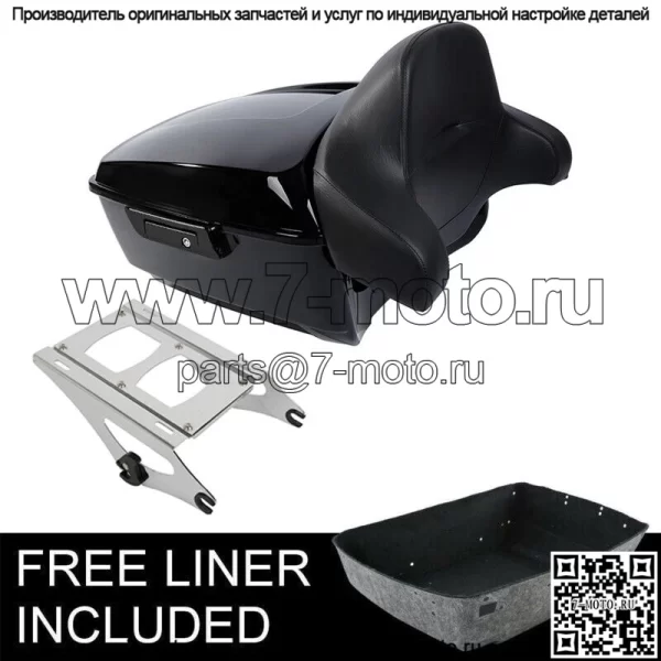 Спинка багажника и крепление Black King Pack подходят для Harley Tour Pak Road King 14-23 (для: Harley-Davidson)