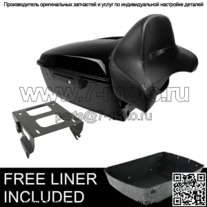 Монтажная стойка Black King Trunk Pad Solo, подходит для Harley Tour Pak Touring 14-23 22 (Для: Harley-Davidson)