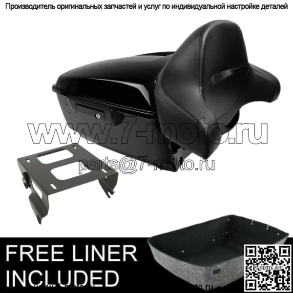 Монтажная стойка Black King Trunk Pad Solo, подходит для Harley Tour Pak Touring 14-23 22 (Для: Harley-Davidson)