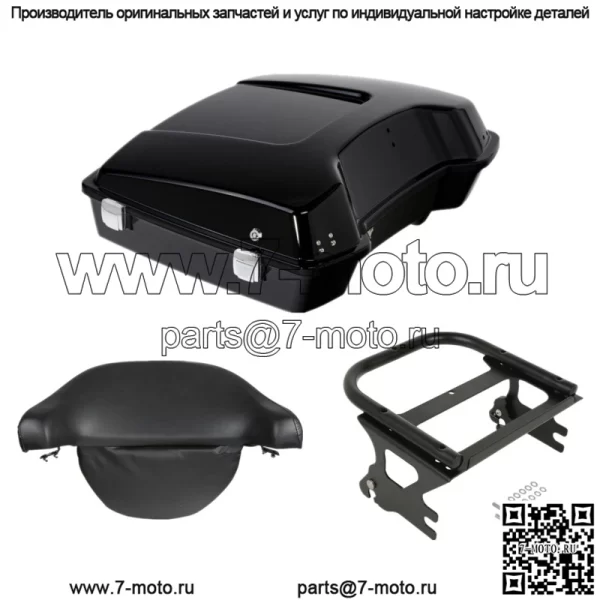 Накладка на багажник Black Razor Pack с креплением, подходящая для Harley Tour Pak Road King 1997-2008 гг. (Для: Harley-Davidson)