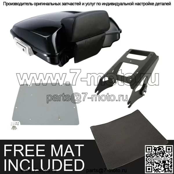 Черный багажник Razor Pack с пластиной для крепления накладки, подходит для Harley Tour Pak Touring 09-13 (для: Harley-Davidson)
