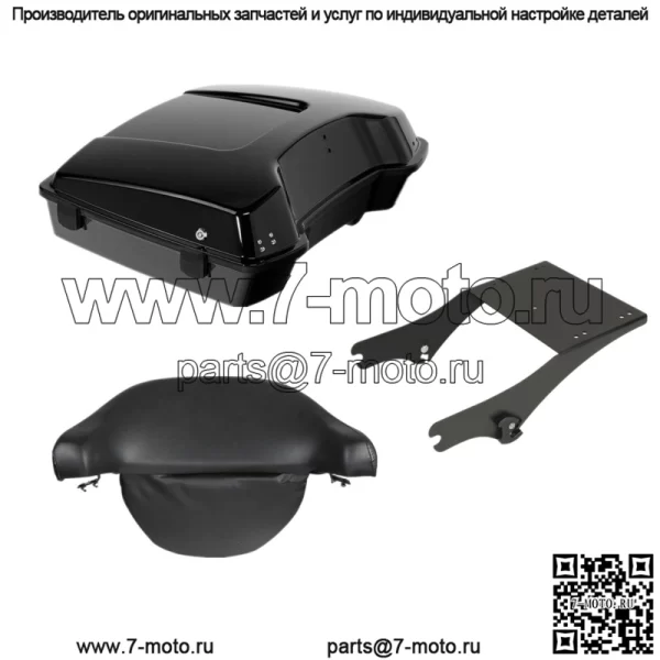 Спинка багажника Black Razor + стойка для крепления подходит для Harley Tour Pak Road King 97-08 (для: Harley-Davidson)