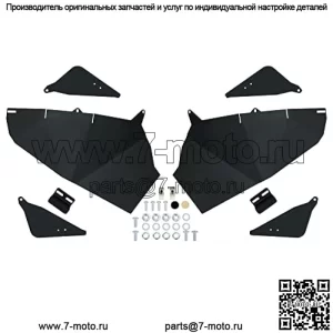 Вставки в нижней половине двери, панели, совместимые с Polaris RZR XP S 1000/S 900/ XP 1000/ XP 900/ XP 2014-2022 гг., черные железные двери, нижние двери для 2-местных автомобилей