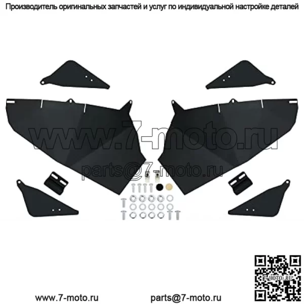 Вставки в нижней половине двери, панели, совместимые с Polaris RZR XP S 1000/S 900/ XP 1000/ XP 900/ XP 2014-2022 гг., черные железные двери, нижние двери для 2-местных автомобилей
