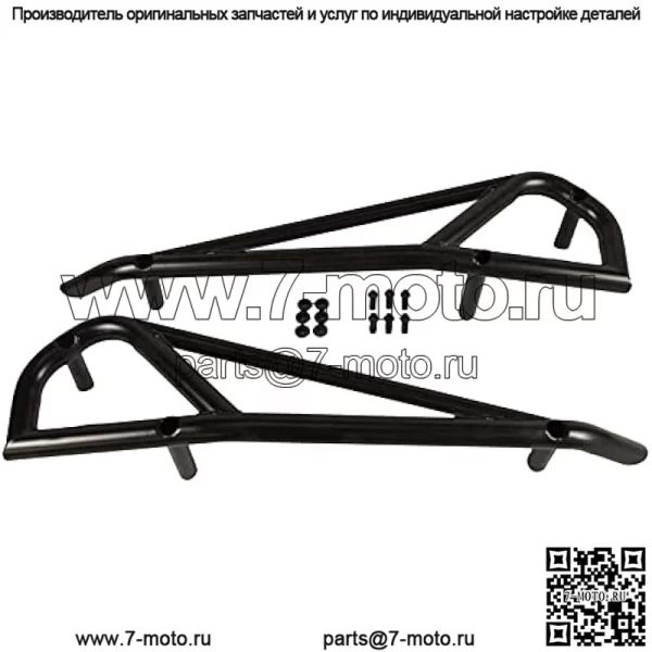 Rock Sliders - Nerf Bars - Tree Kickers подходят для Polaris RZR 900, 1000 XP Turbo 2015-23 годов 2015-23 годов выпуска - 2-местный BLK