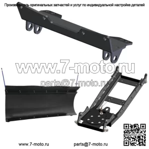 Комплект плуга UTV с 60-дюймовым отвалом Pro-Poly для Polaris Ranger Crew 1000 2020-22