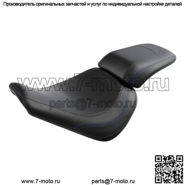 Черно-синее сиденье водителя и пассажира, подходящее для Harley Fat Boy FLFB FLFBS 18-23 (для: Harley-Davidson)