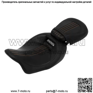 Черное сиденье водителя и пассажира, подходящее для Harley Touring CVO Road King Glide 09-23 (для: Harley-Davidson)