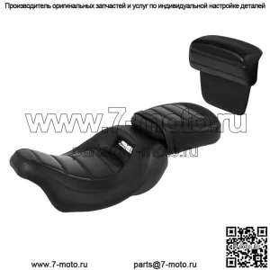 Черное водительское пассажирское сиденье и спинка подходят для Harley Touring 2014-2023 22 21 20