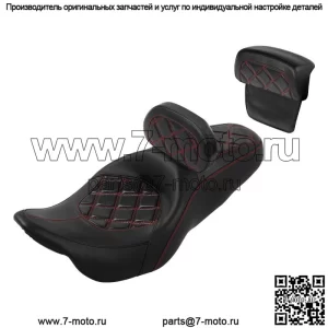 Черная накладка на сиденье водителя и пассажира, подходящая для Harley Road King Glide 14-23