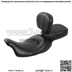 Черное сиденье водителя и пассажира + накладка для водителя, подходит для Harley Touring Road Glide 09-23 (для: Harley-Davidson)