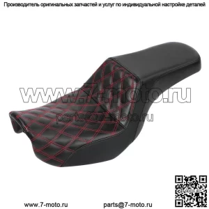 Черная подушка сиденья пассажира водителя подходит для Harley Dyna Fat Bob Wide Glide 06-17 (для: Harley-Davidson)