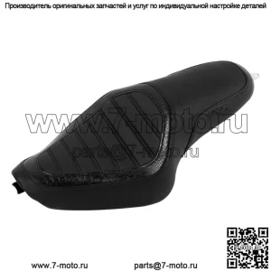 Черное водительское пассажирское сиденье, подходящее для Harley Sportster XL883 1200 Custom 2004-2023 (Для: Harley-Davidson)
