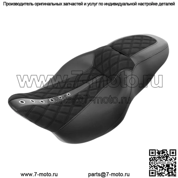 Черное водительское пассажирское сиденье, подходящее для Harley Touring CVO Street Glide FLHXSE 09-23 (Для: Harley-Davidson)