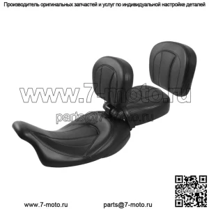 Черное сиденье водителя и пассажира со спинкой, подходит для Harley CVO Road King 09-23 (для: Harley-Davidson)