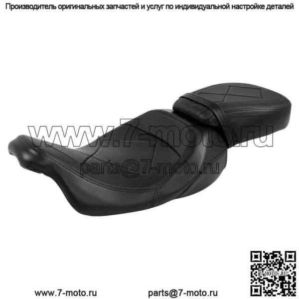 Черное сиденье водителя и пассажира подходит для Harley Touring CVO Road King 09-23 (для: Harley-Davidson)