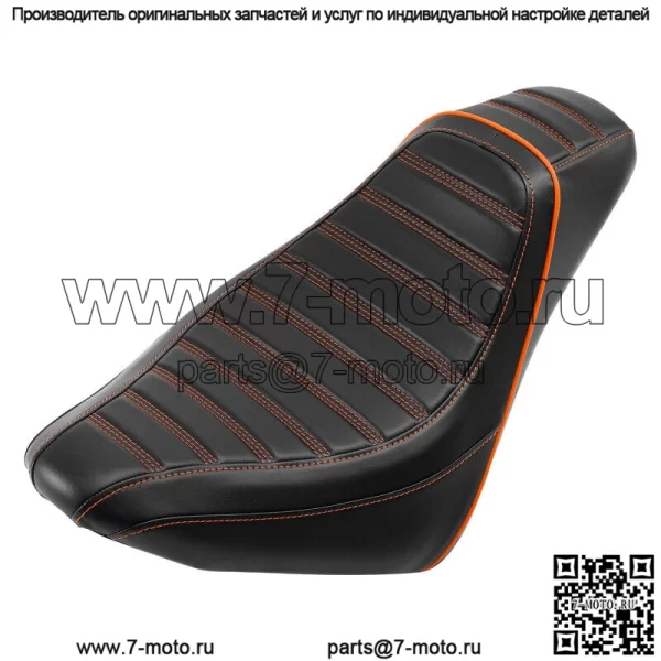 Черное оранжевое сиденье водителя Solo, подходящее для Harley Softail Street Bob FXBB FLSL 18-22 (для: Harley-Davidson)