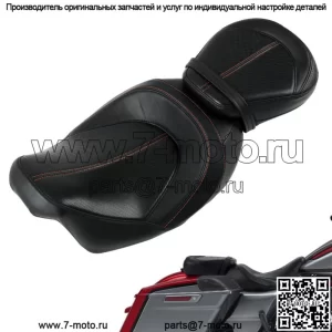 Пассажирское сиденье с черной оранжевой строчкой подходит для Harley Road King Glide 09-23 (для: Harley-Davidson)