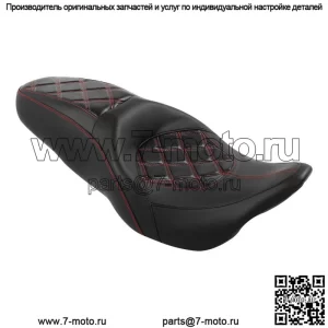 Черное красное сиденье водителя и пассажира, подходящее для Harley Touring Road Glide 09-23 (для: Harley-Davidson)