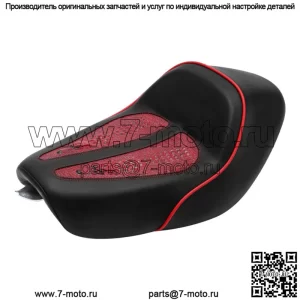 Черное, красное сиденье водителя Solo, подходящее для Harley Sportster XL883 1200 2010-2022 2021 20 (Для: Harley-Davidson)