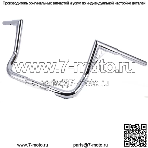 12" Rise Ape Hanger Fat Bar 1-1/4" Handlebar для Harley Road King Electra Glide