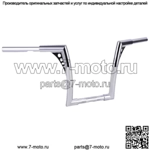 Хромированный руль Ape Hanger 12" Rise для Harley Sportster XL Softail Dyna Fatboy