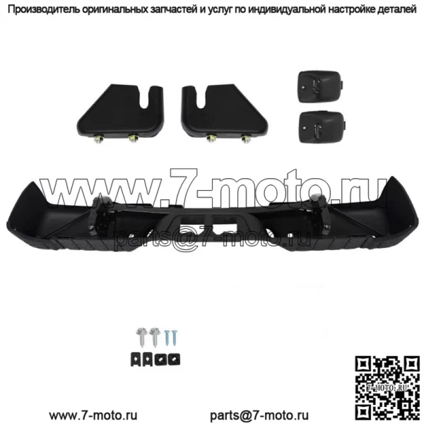 Задний бампер для подножки Toyota Tundra 2007-2013 годов в сборе с отверстиями для датчиков парковки, черный - Image 3