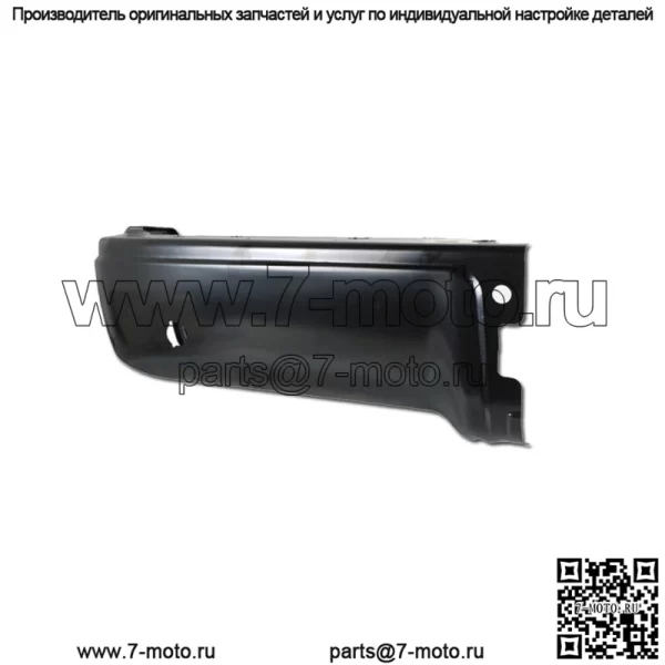 Задний левый бампер для Ford F-150 2009-2014 с отверстиями для датчиков, грунтованный, черный