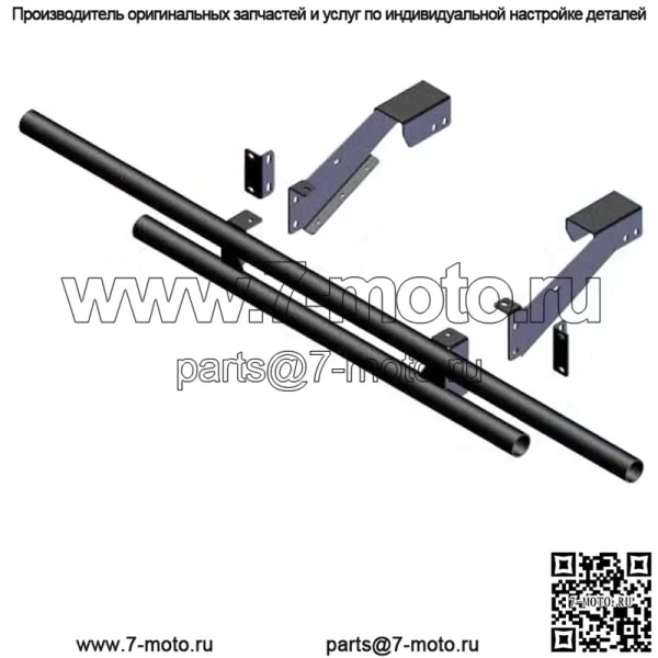 Задний бампер с двойной трубой для Polaris Ranger 900 XP / 900 Crew 2013-2019 (для: Polaris)